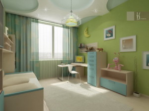 Дизайн детской комнаты - натяжные потолки