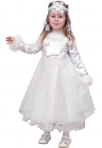Белое новогоднее платье для малышей