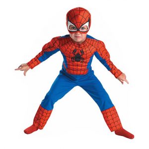 Человек-паук на мальчике